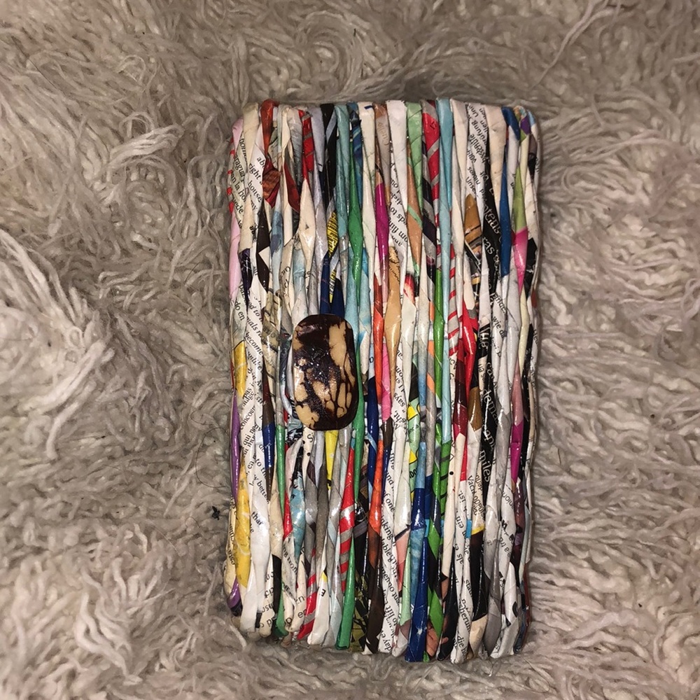Clutch purse news paper design